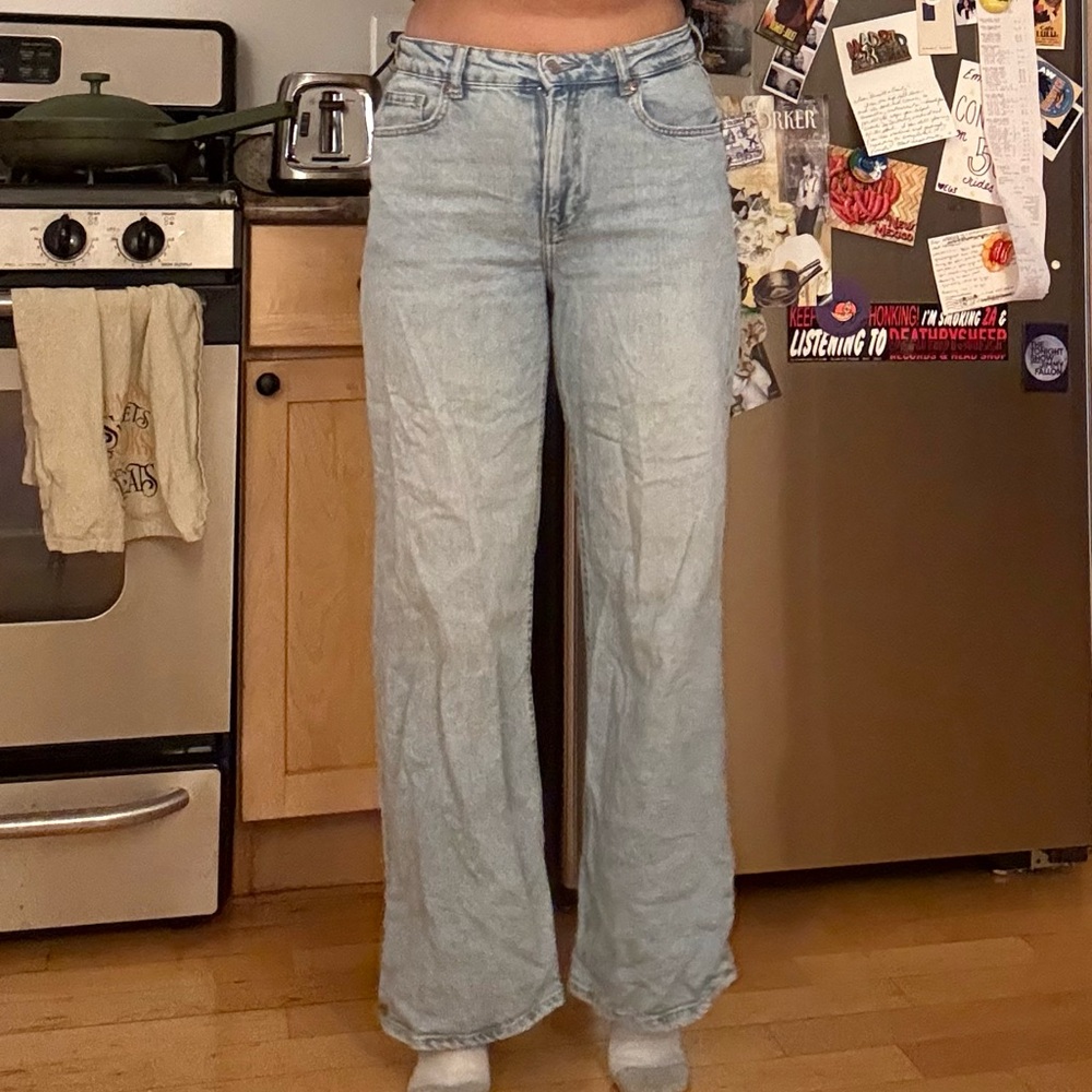 H&M Light Blue Wide Leg Jeans
